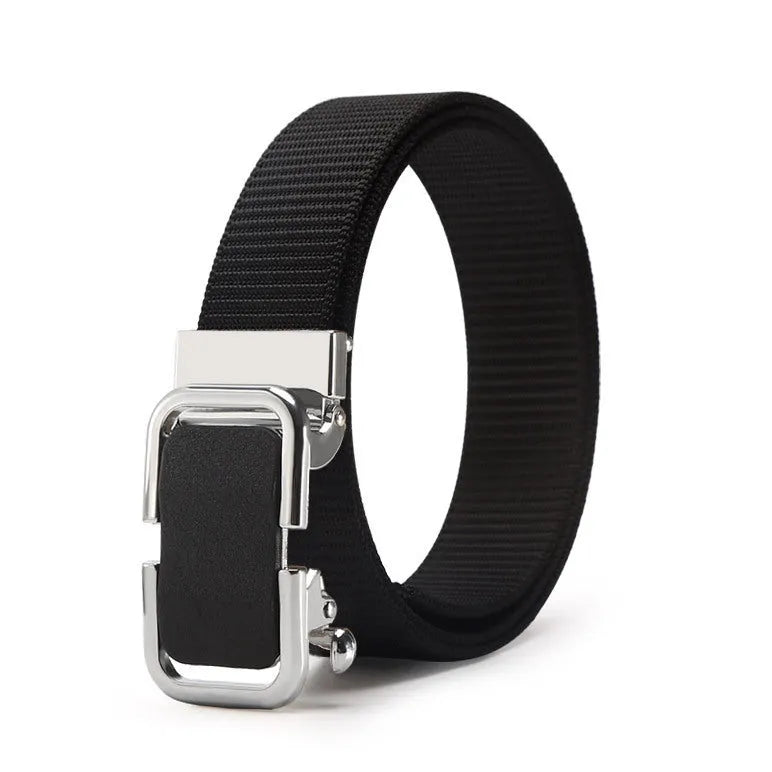 Men's nylon canvas belt with toothless buckle in multiple colour options