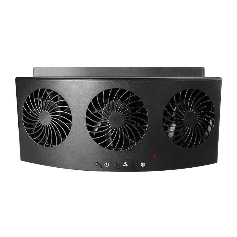 Black and white ABS plastic car ventilation fan with USB cable for exhaust odor removal