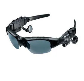 Oval frame Bluetooth sunglasses headset in sporty style with USB charging, available with gray or polarised lenses
