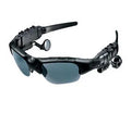 Oval frame Bluetooth sunglasses headset in sporty style with USB charging, available with gray or polarised lenses
