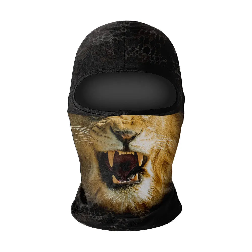 Summer breathable full face sun protection headgear in ice silk fabric, polyester, average size, available in multiple colours