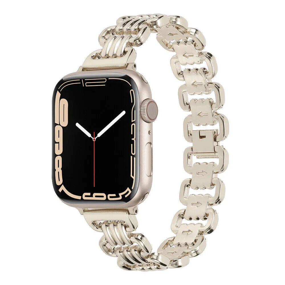 Alloy metal replacement bracelet for Apple Watch in silver colour