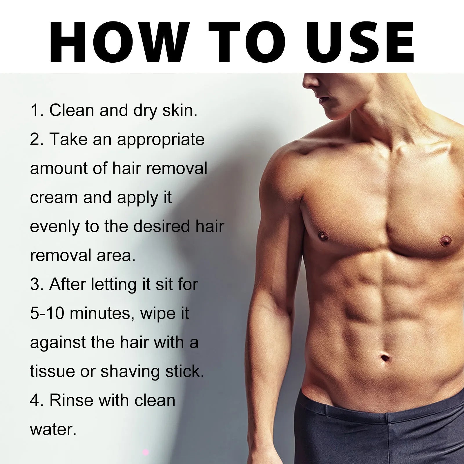 100ml men's hair removal cream for facial lip beard armpit hand leg hair depilation