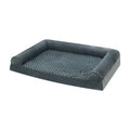 Light grey cloth dog kennel for medium or large breeds, shown with precise L, XL, and 2XL size dimensions.