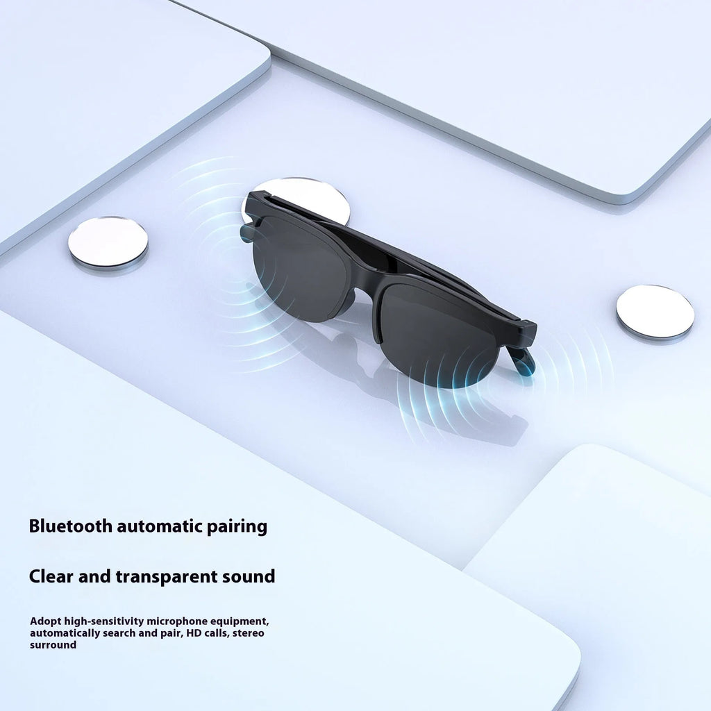 Black smart glasses with UV and blue light protection, PC ABS frame, Bluetooth, XG88 or XG88PRO model