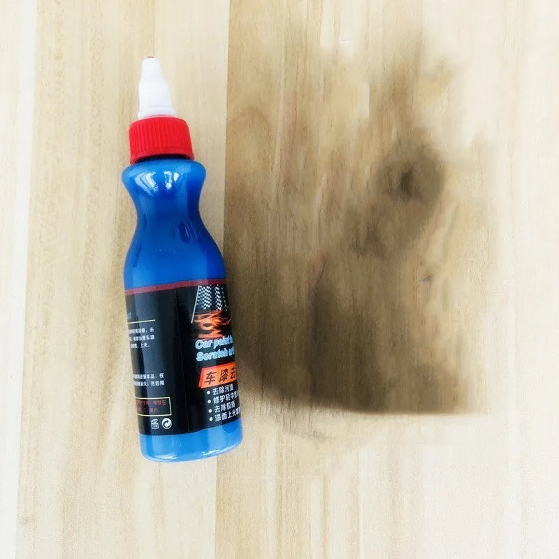 50ml blue automotive scratch repair bottle with integrated wiping tool for vehicle paint touch-up