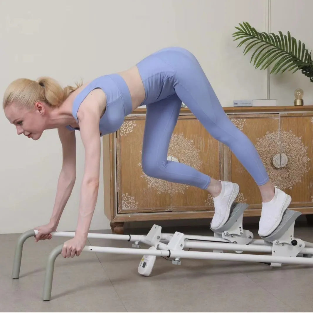 White foldable treadmill climbing frame for home gym fitness equipment