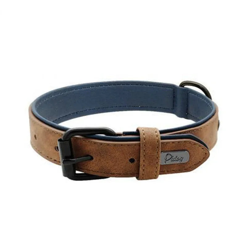 Adjustable dog collar in purple with anti-loss design and durable double-layer construction