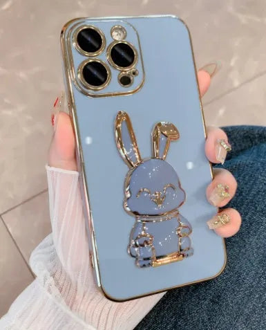 Green TPU electroplated phone case with lanyard and bracket compatible with iPhone 13