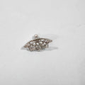 Spider web design stud earrings in gold and silver metal with geometric mesh pattern