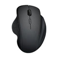 Self-charging wireless laptop mouse in black with 60cm charging cable and USB receiver