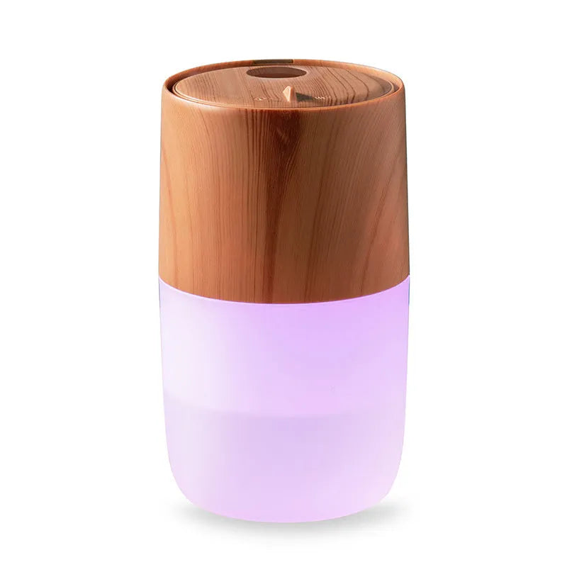 Portable ultrasonic humidifier with jellyfish lamp and essential oil in white, 81x81x145mm