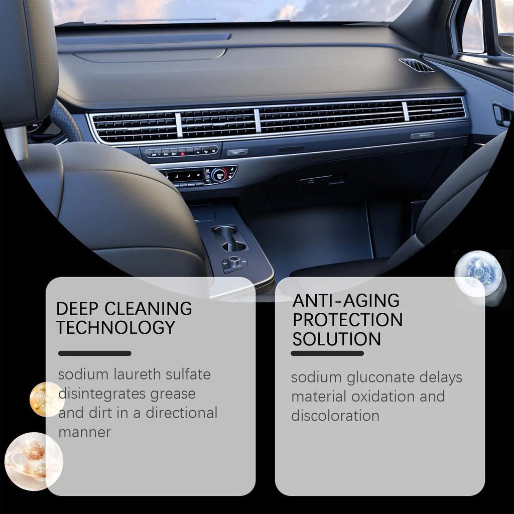 HOMONTH car interior foam cleaner 100ml with sponge and label