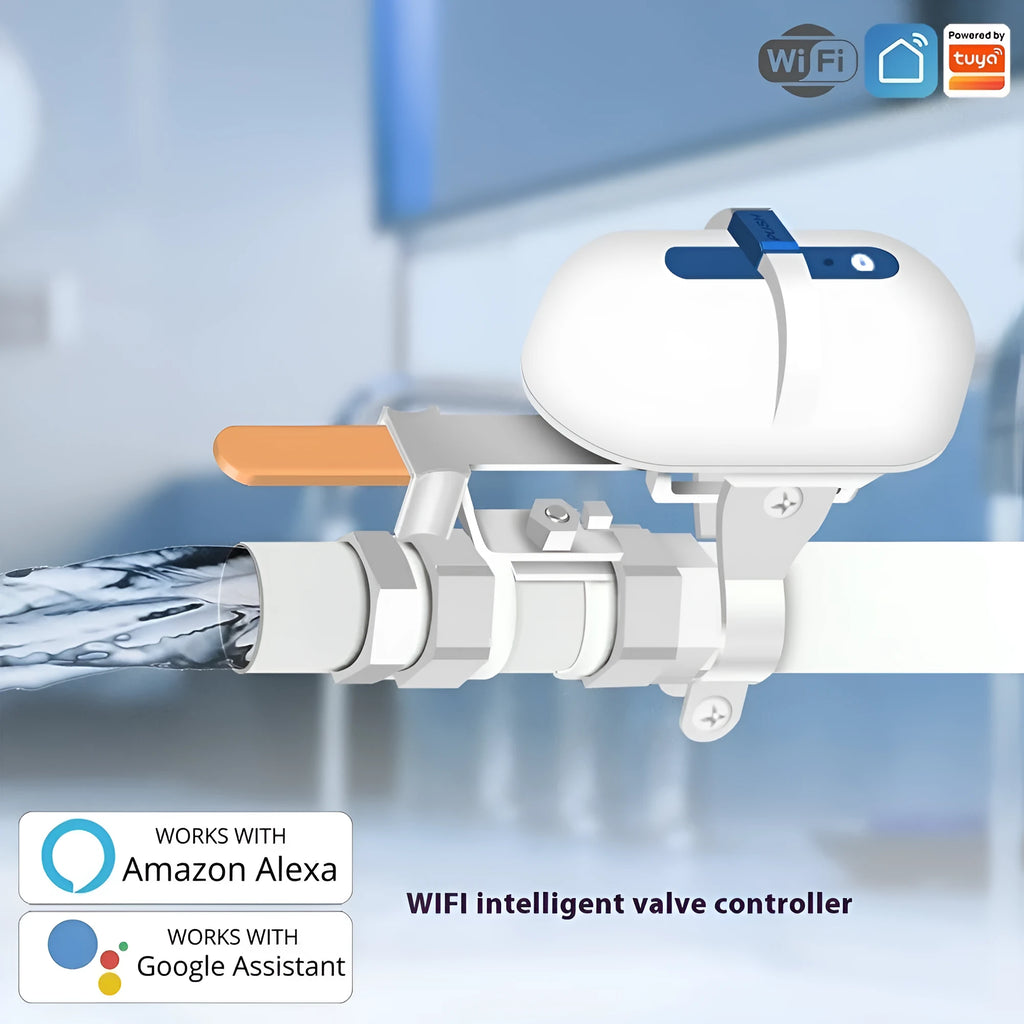 Intelligent manipulator electric valve actuator for remote water valve timing with WIFI or ZigBee control on a quarter-turn valve
