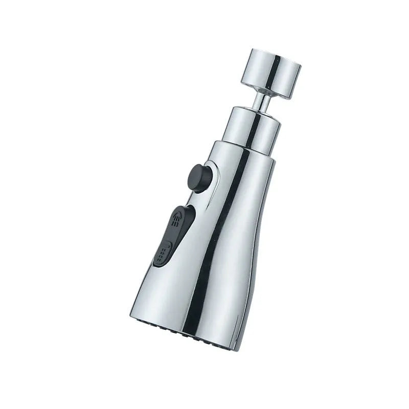 Universal pressurised kitchen faucet sprayer nozzle with rotating head in matte black finish