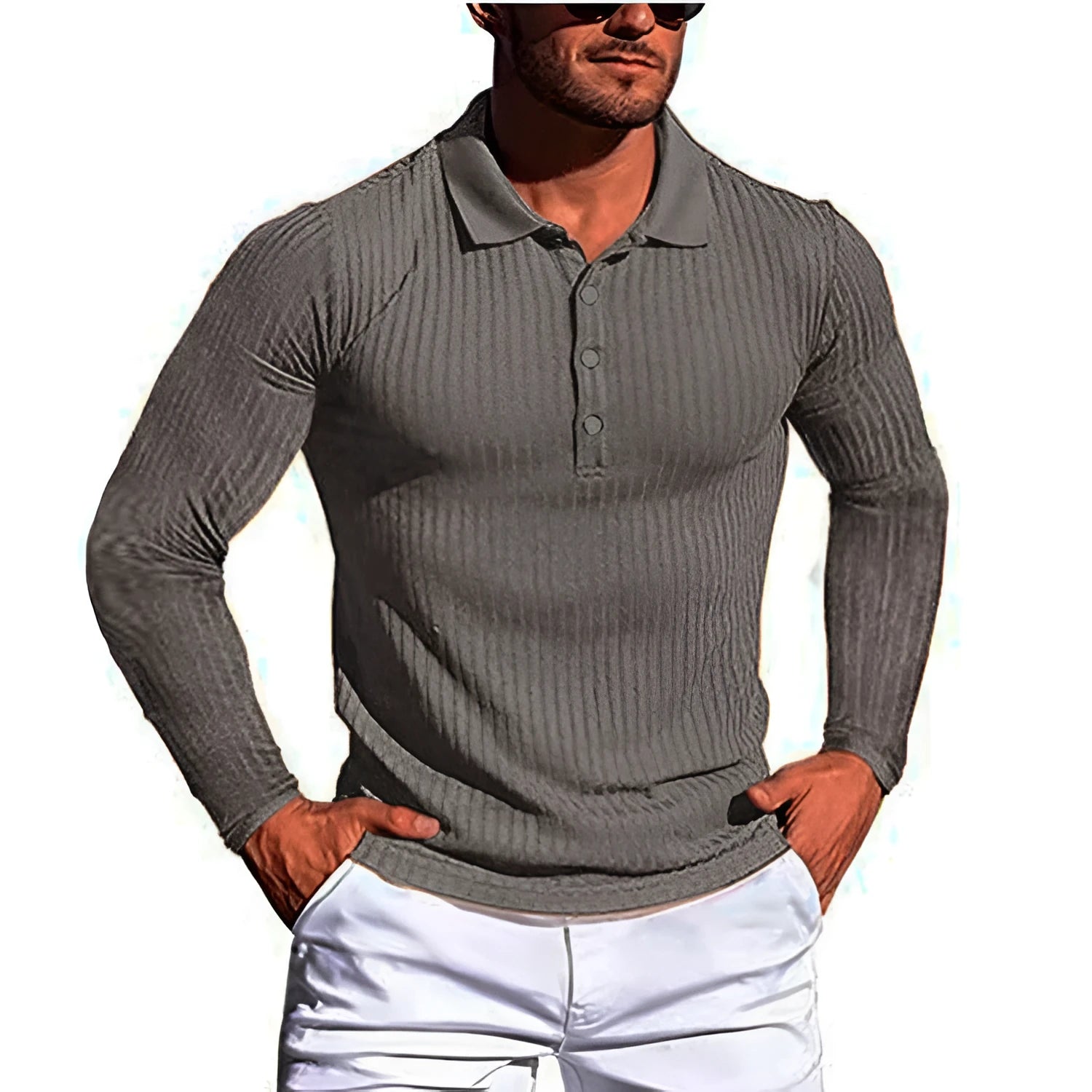 A striped, short sleeve, loose fit knit summer shirt on a hanger, available in multiple colours.