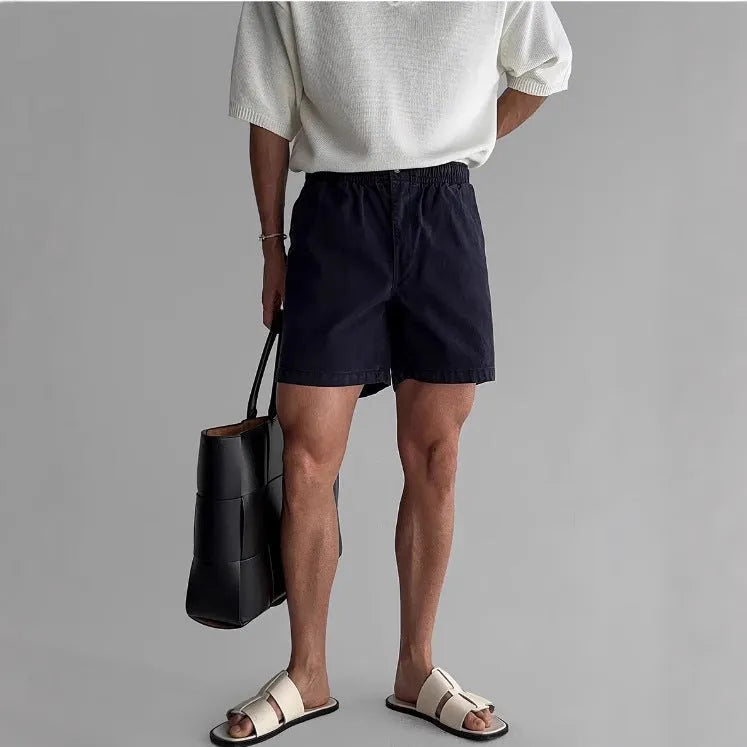 Cotton sports shorts in loose fit for summer athletic activities