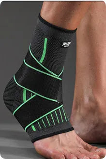 Sports ankle support for running and basketball in black, green, or orange colours