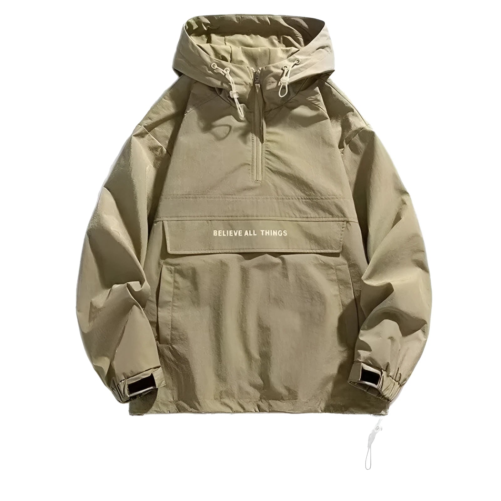 Men's half zip pullover hoodie polyester casual top in spring autumn colours black green orange red
