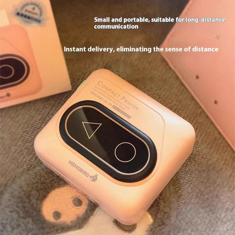 Avocado green bluetooth mini thermal printer for mobile phone text printing with compact design