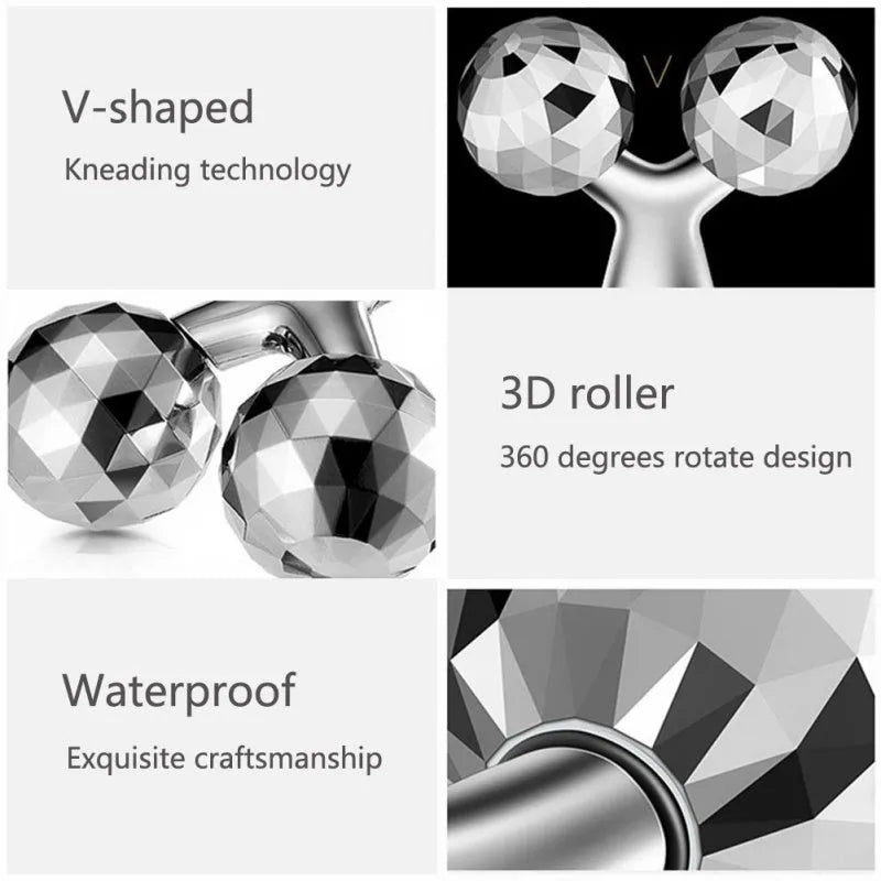 3D Roller Massager handheld deep tissue massager with USB charging cable for back neck shoulder leg pain relief