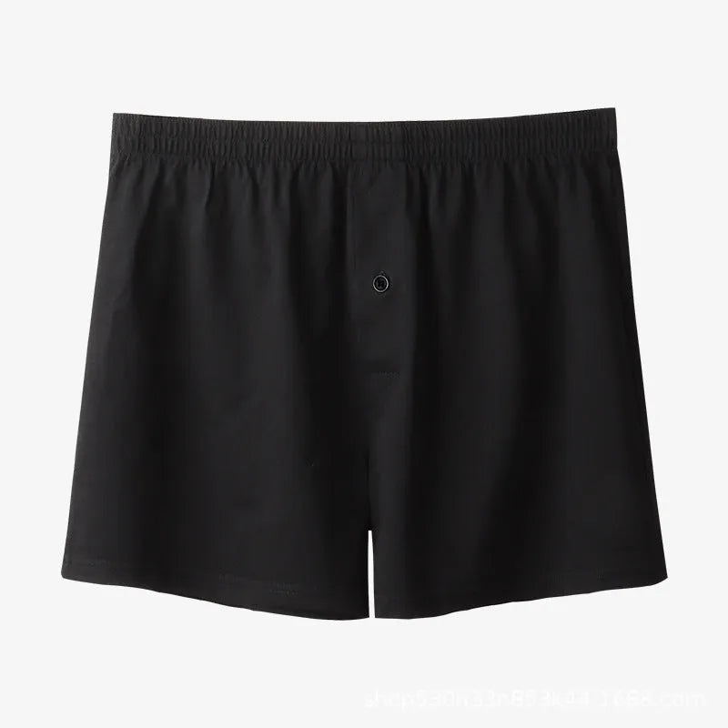 Men's light grey pure cotton loose fit boxer shorts with a high waist.
