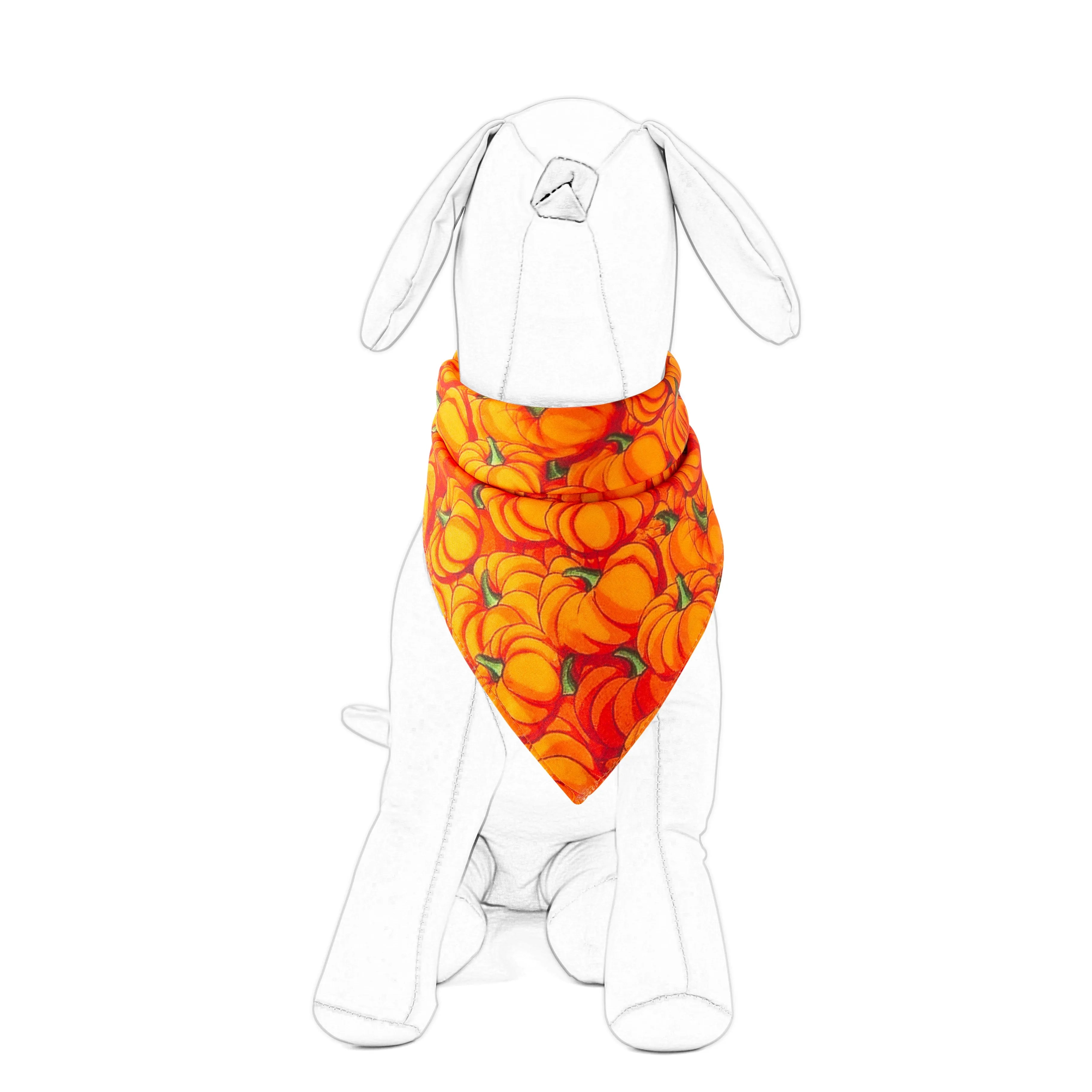 Halloween pet saliva towel with ghost print on cotton fabric, 48x48x70cm, for cats and dogs