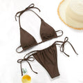 Women's polka dot print split swimsuit bikini set in multiple colour options