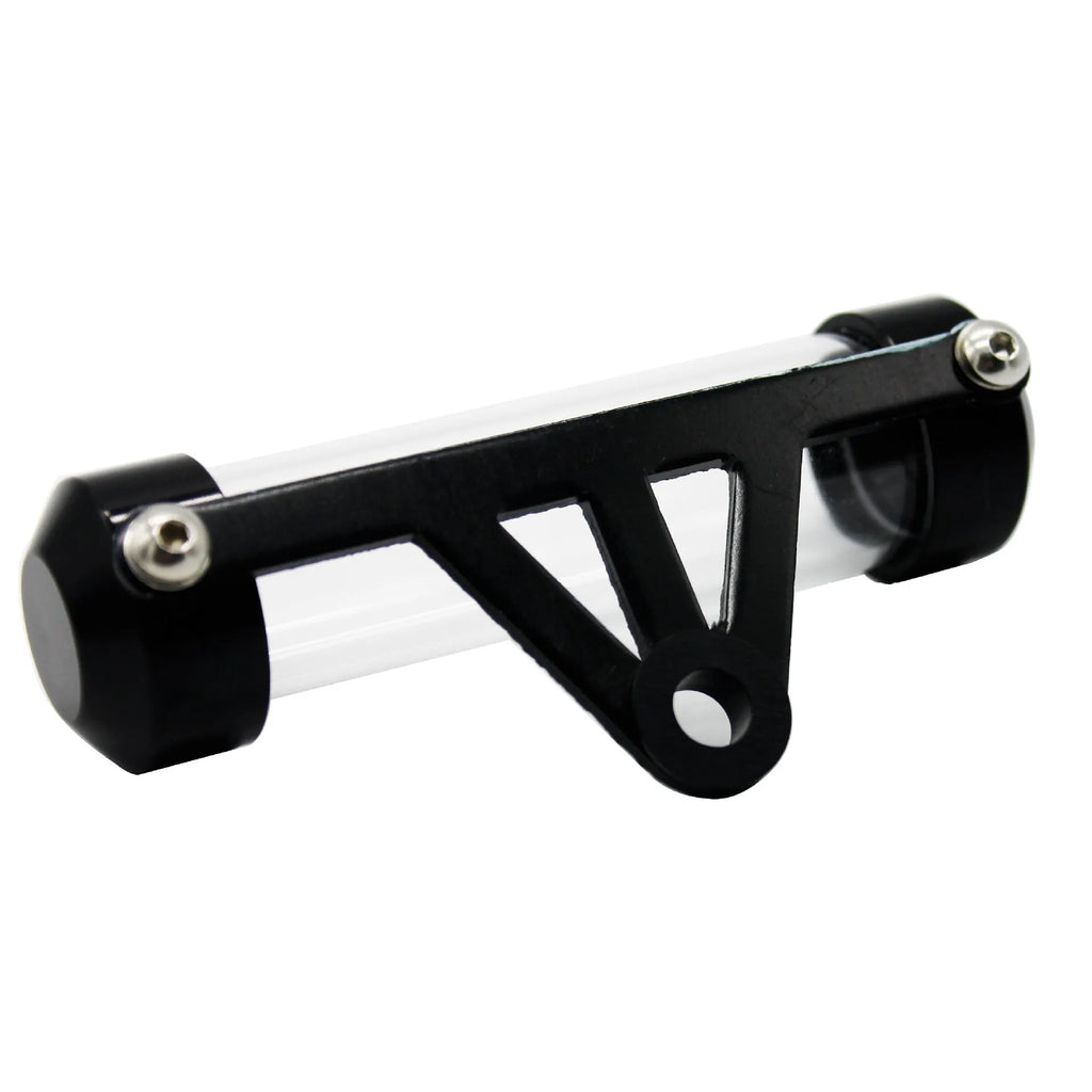Aluminium 115mm motorcycle tax bill tube in black, blue, red, and silver colours