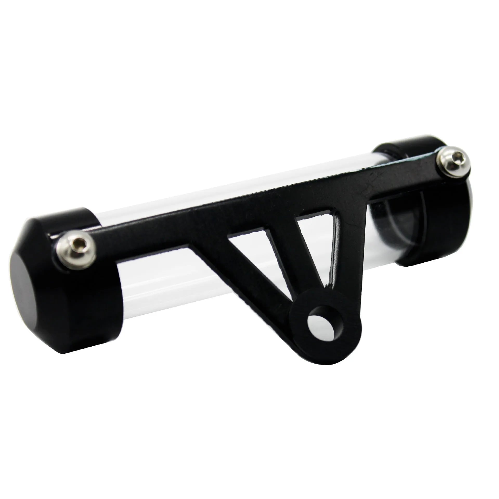 Aluminium 115mm motorcycle tax bill tube in black, blue, red, and silver colours
