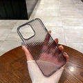 Ripple transparent phone soft case for iPhone 16 15 14 13 12 11 Pro Max Plus, anti-fingerprint, full coverage, black transparent