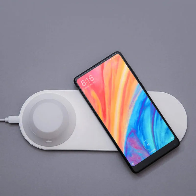 White smart night light wireless charger with magnetic suction, 225x80x43.5mm, ABS PC plastic