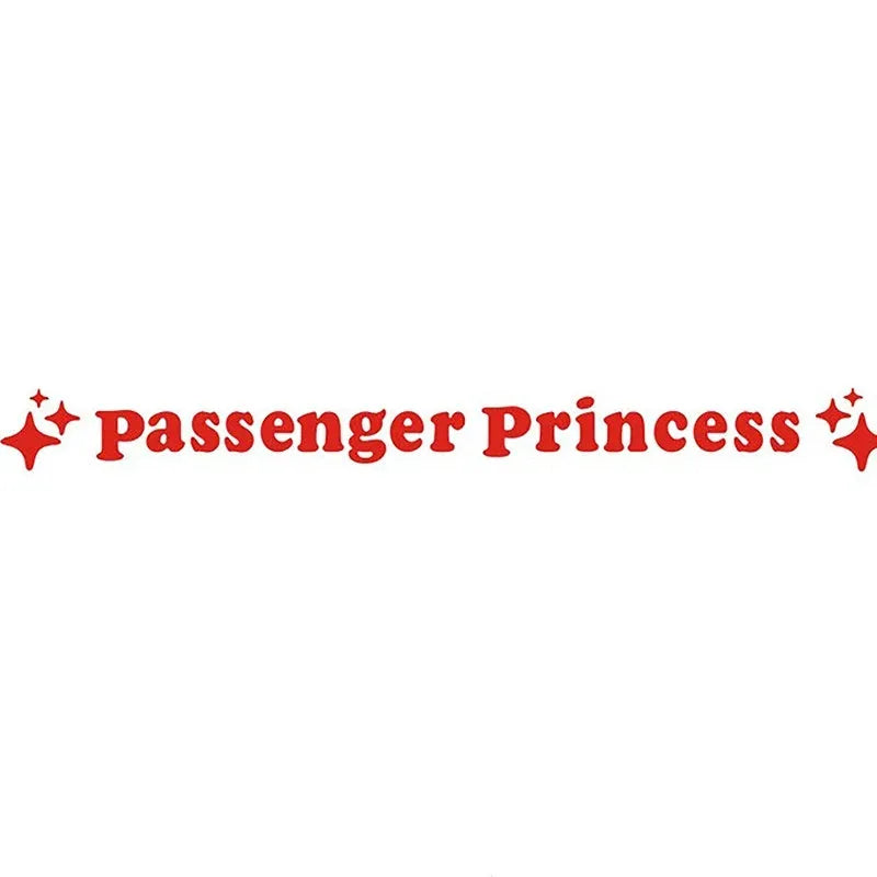 Passenger princess decorative car rearview mirror sticker in multiple colours, size 12.5cm.