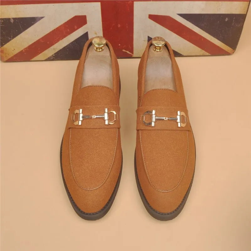 Men's black pointed toe casual leather shoes with low-top design and lace-up closure
