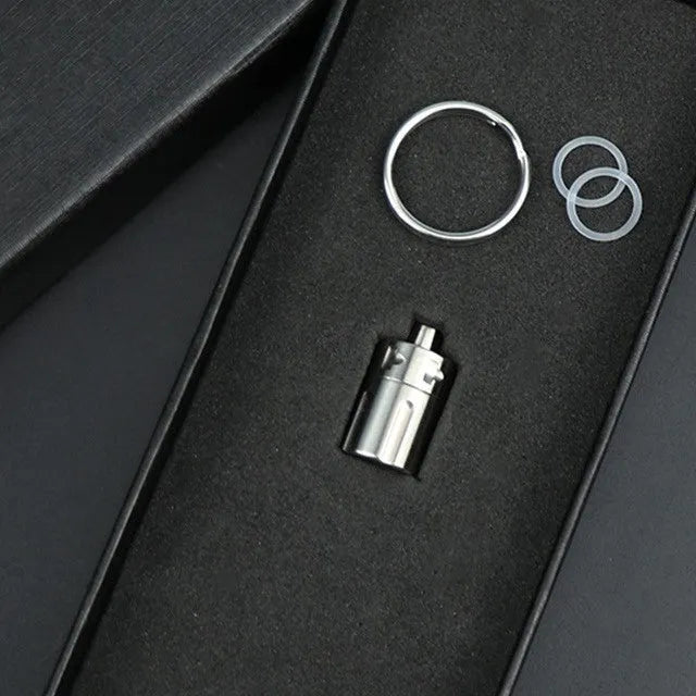 Pure titanium creative waterproof compartment portable storage tank medicine canister in T10 size range