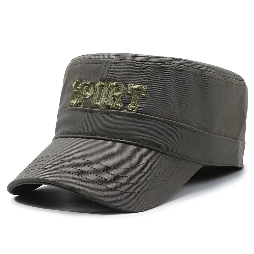 Men's adjustable cotton peaked cap with dome crown in multiple colour options