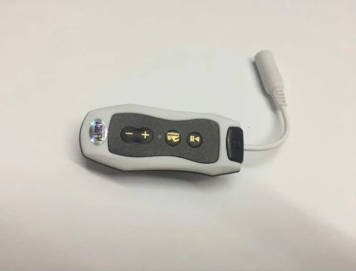 Compact black waterproof MP3 player for sports with earphones