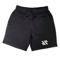 Metal silk fabric sports shorts in loose fit, shown in multiple colours including army green and sapphire blue.