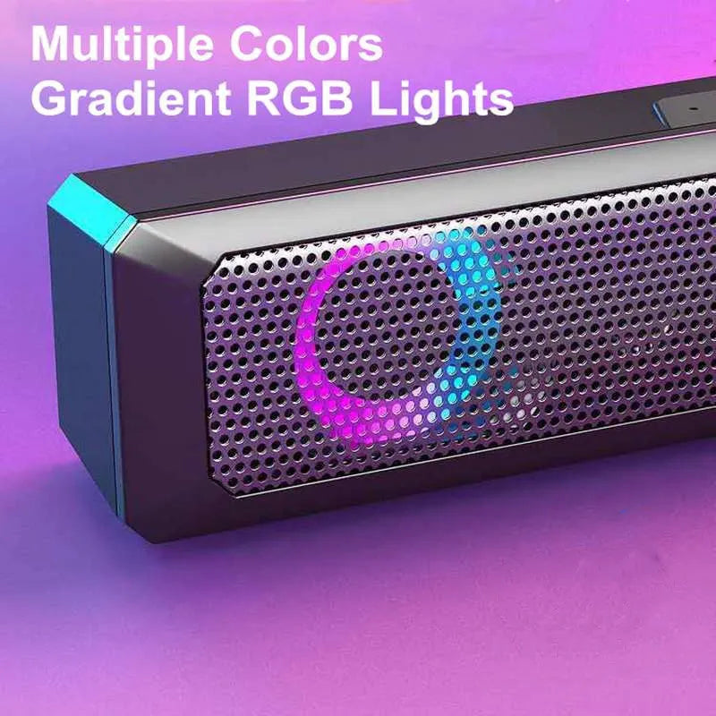 Wired sound blaster Bluetooth speaker with USB power, 5W output, and manual impeller volume control