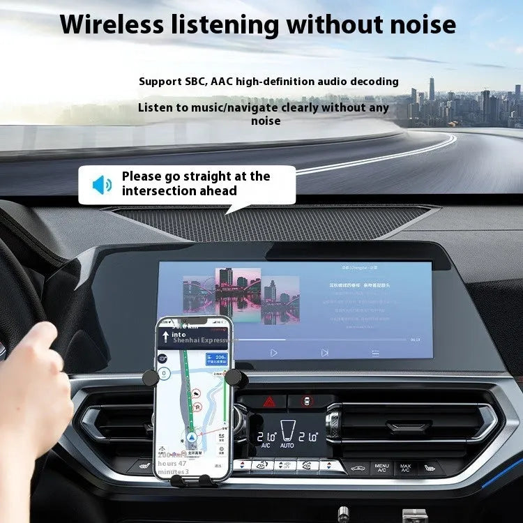 USB car Bluetooth sound receiver with zinc alloy USB connector and copper 3.5mm audio connector