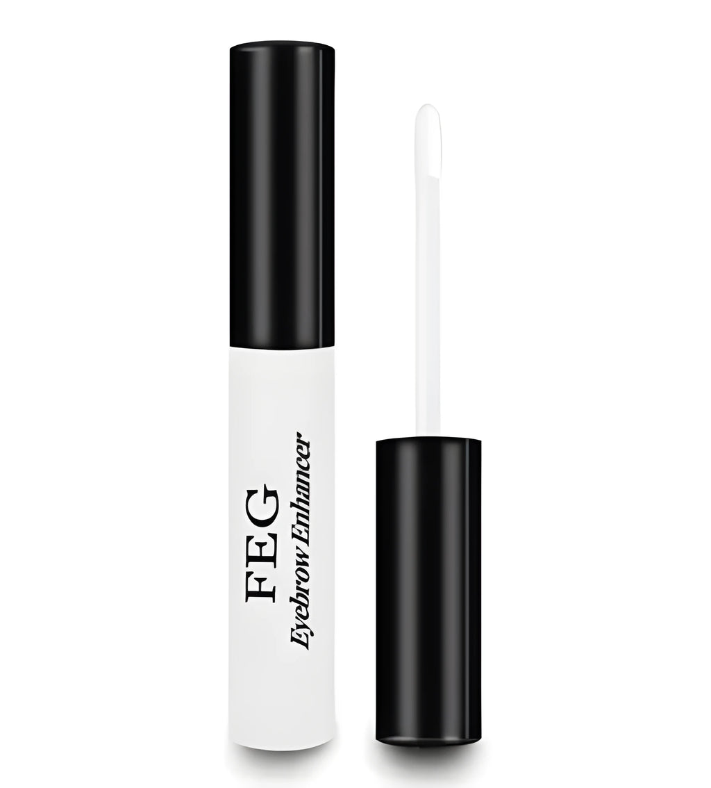 FEG Eyebrow Enhancer serum bottle with brush, natural formula for longer thicker eyebrows