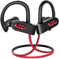 Flame2 hanging ear Bluetooth headset in black, pink, and red colour options showing wireless design