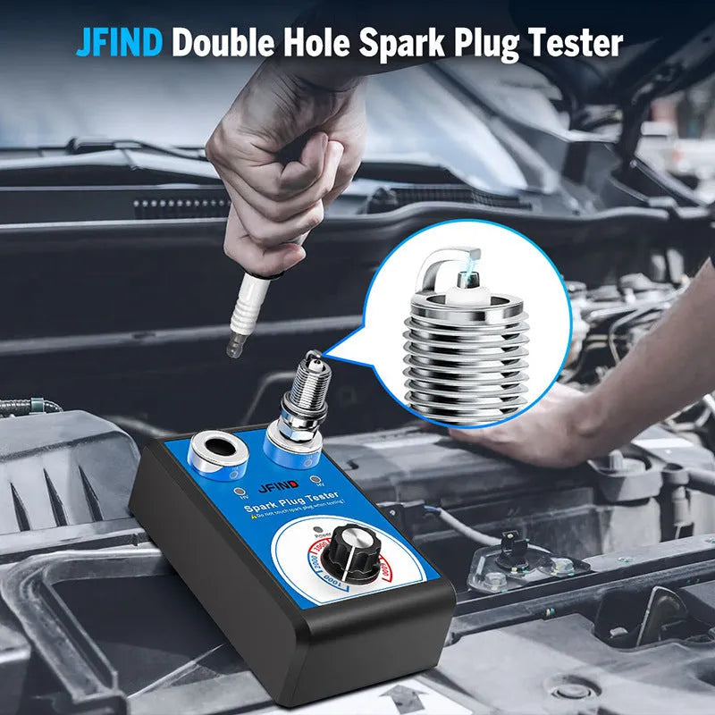 Car double-hole plug ignition system detector for spark plug fault diagnosis
