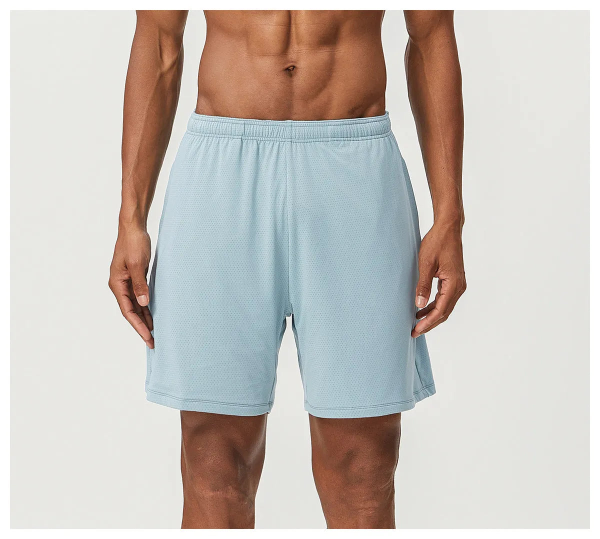 Men's quick-dry running shorts in multiple colours with double-layer construction and mid-waist design