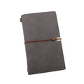 A6 PU leather diary notepad with cowhide rope binding in three colours: grey, pink, red