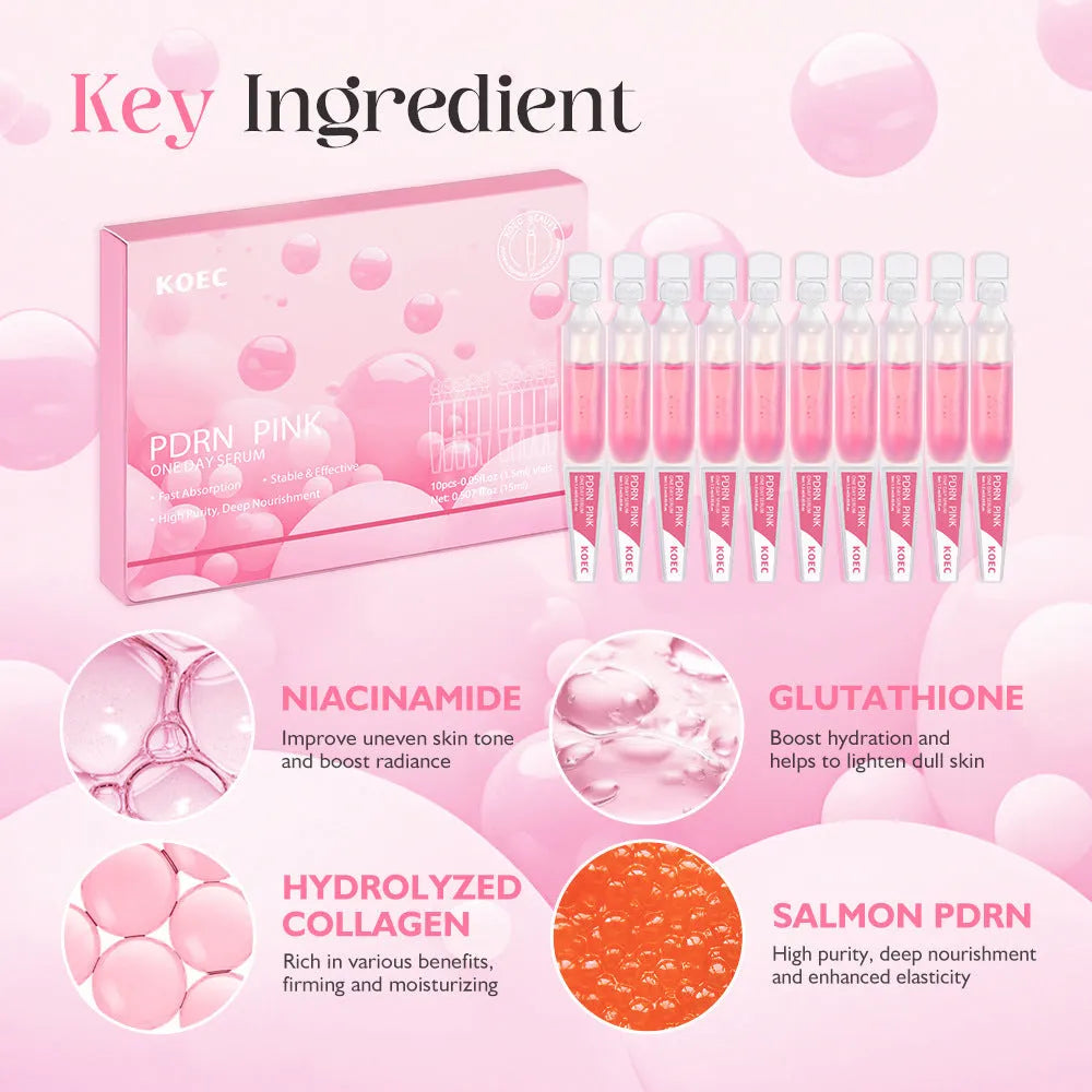 KOEC Powder Polypeptide disposable moisturising face mask 10 pack with essence