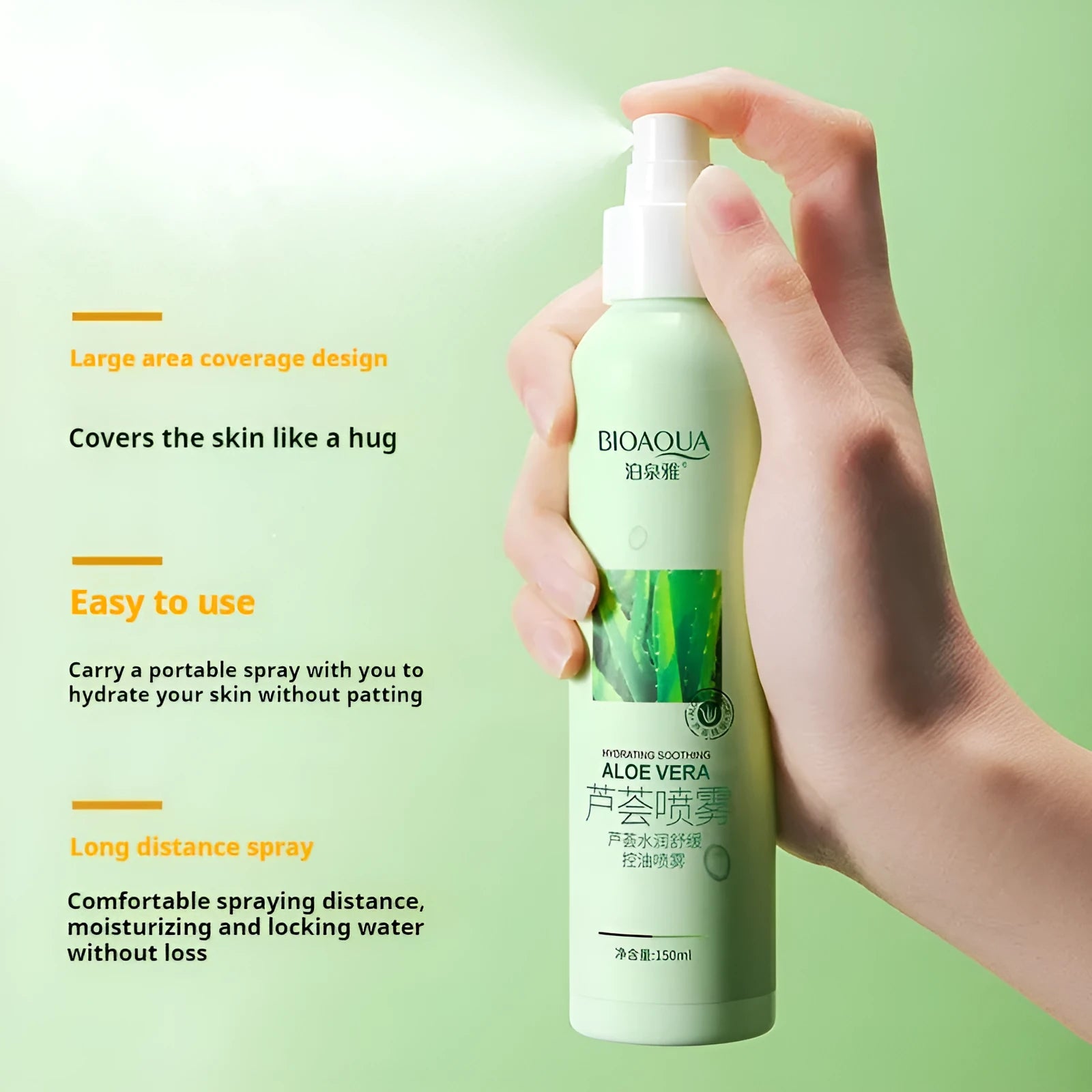 150ml fine nebulized moisturizing toner bottle with spray applicator for universal skin types