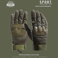 Men's black tactical fingerless gloves with touch screen fingertips for training use