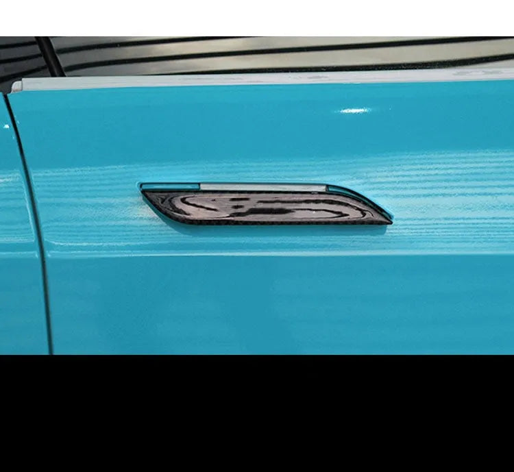 Carbon fibre door handle protection stickers for Tesla Model S in 3K weave pattern
