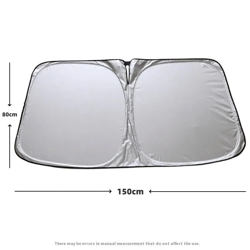Titanium silver aluminium foil car sunshade for windscreen heat protection